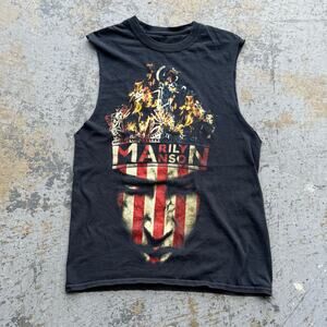 Y2K Marliyn Manson Cut Off Muscle Tee